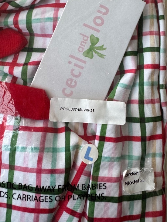 Cecil & Lou Men’s Holiday Pajama Pants – Red & Green Plaid, Size L, NWT - Picture 3 of 3